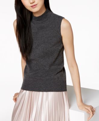Charter Club - Petite Cashmere Mock-Neck Sleeveless Sweater
