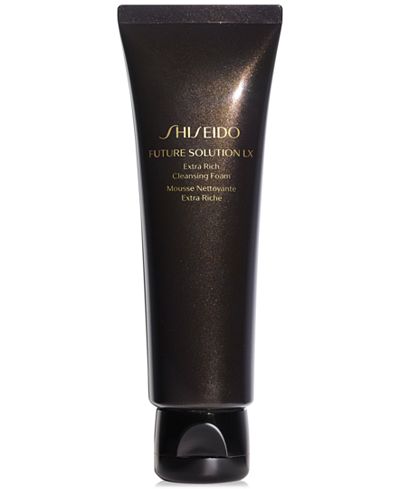 shiseido lx cleansing foam rich solution extra future oz