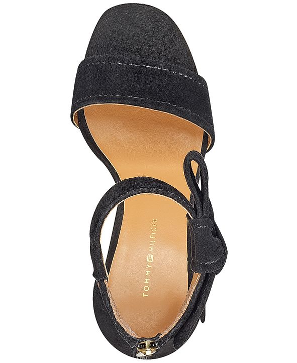 tommy hilfiger block heel sandals