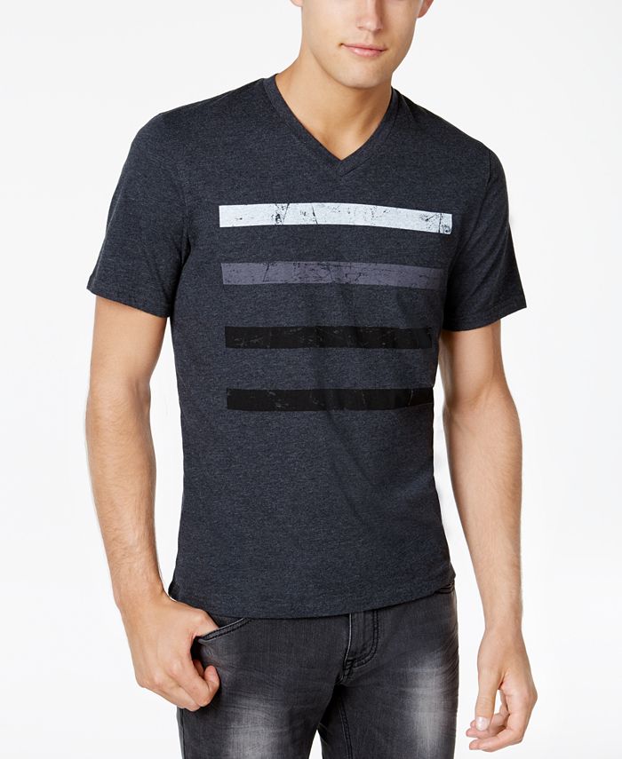 INC International Concepts I.N.C. Men's Striped V-Neck T-Shirt, Created ...