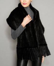 The Fur Vault Knitted Mink Fur Stole Reviews The Fur Vault Women Macy S
