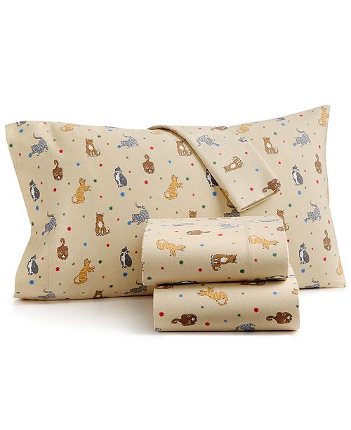 Martha Stewart Collection Closeout Cat S Meow 100 Cotton Flannel
