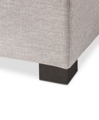 Roanoke Grid-Tufting Storage Ottoman Bench