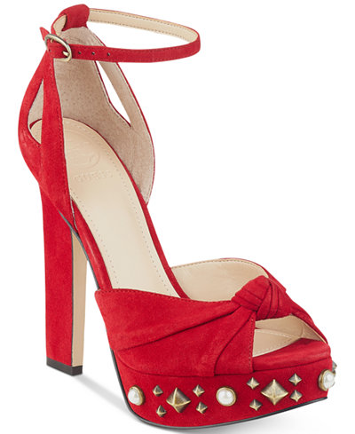 GUESS Women's Kenzie Studded Platform Sandals - Sandals - Shoes - Macy's