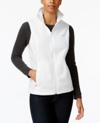 women's black columbia fleece vest