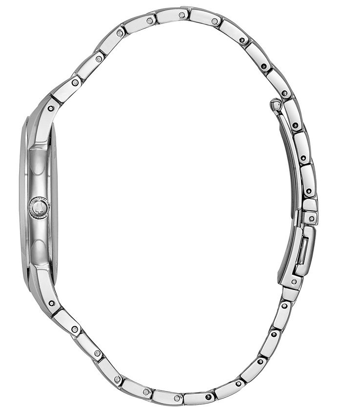 Bulova Men's Stainless Steel Bracelet Watch 38mm 96B015 - Macy's
