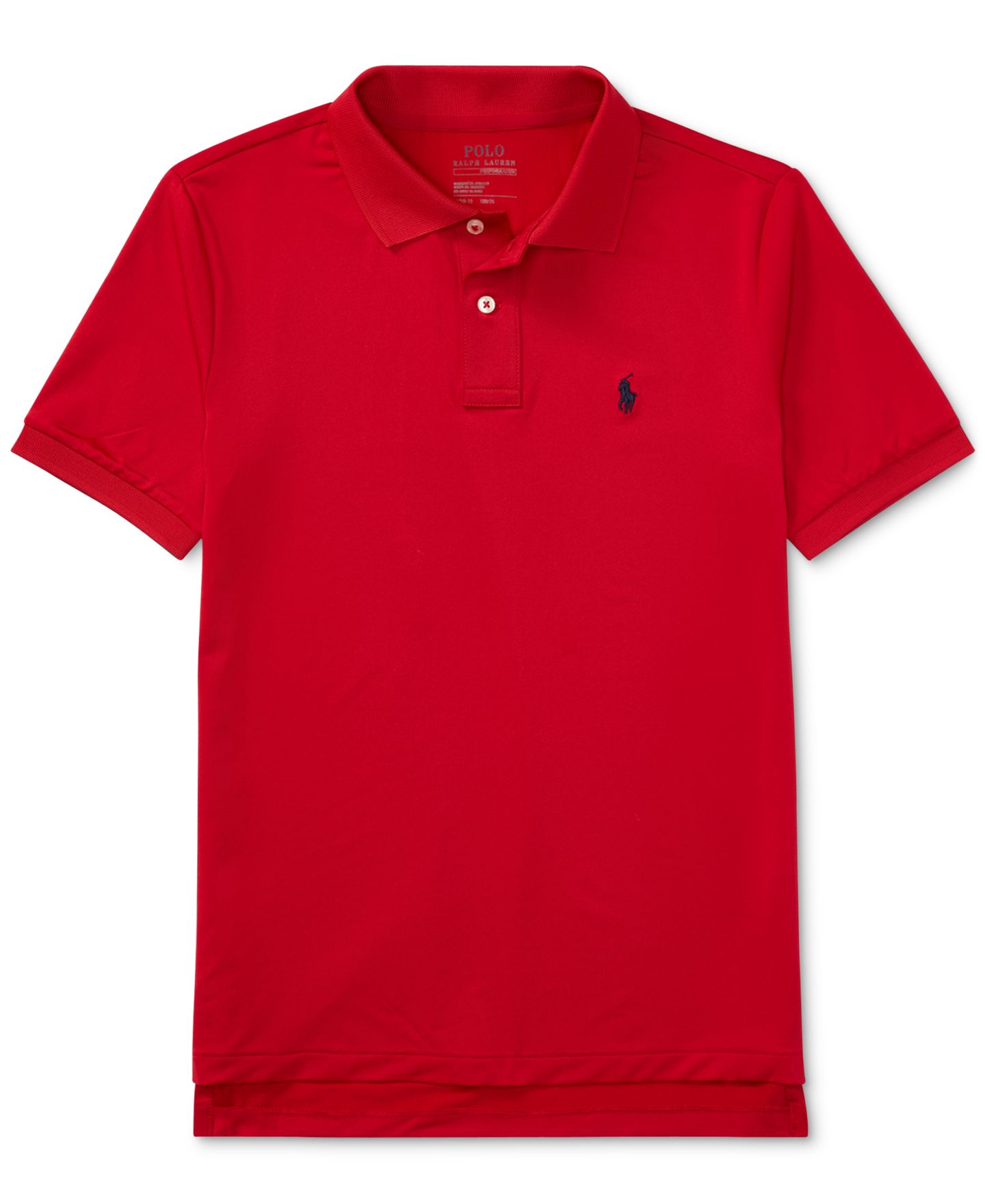 Поло Polo Ralph Lauren Performance Jersey Polo для мальчиков, цвет: Красный — фото 1