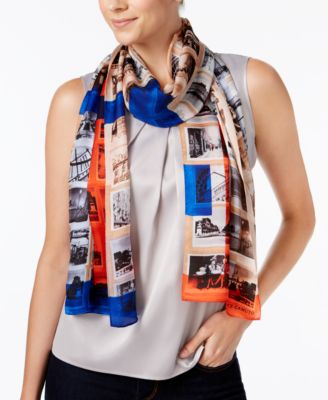 Vince Camuto - Silk Paris Photographs Oblong Scarf
