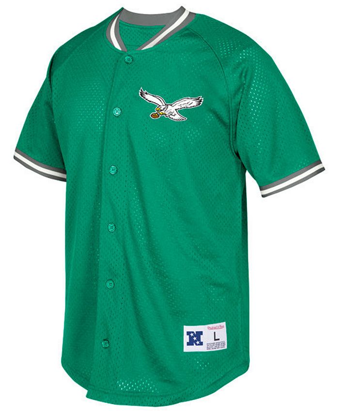 Mitchell & Ness Men's Philadelphia Eagles Seasoned Pro Mesh Button Front  Shirt - Macy's