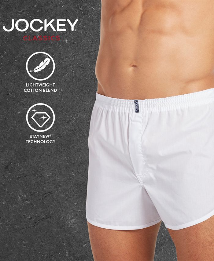 Jockey Men's Underwear, Classic Tapered Boxer 4 Pack - Macy's