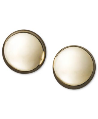 flat ball stud earrings