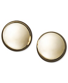 Flat Ball Stud Earrings (7mm) in 14k Yellow or White Gold