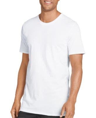 BYC Men's Classic White Cotton Undershirts Crewneck T-Shirts Pack of 6