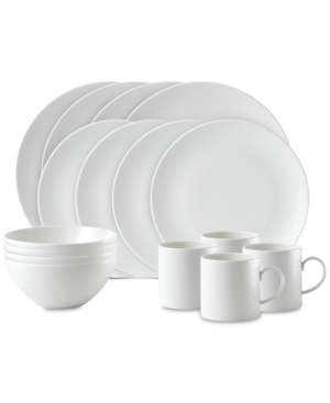 Wedgwood Gio 16-piece Dinnerware Set, Service For 4 In White