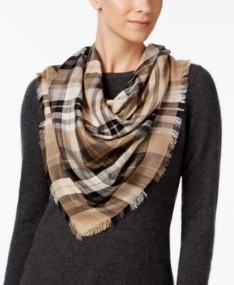Echo - Woven Plaid Square Scarf