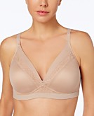 Olga Bra Wirefree Lace Comfort Back Smoothing Shaping Padded Cloud 9 Soft  GO3691