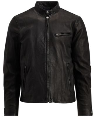 macys polo leather jacket