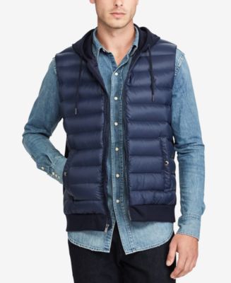 Polo Ralph Lauren Men&#39;s Down-Panel Double-Knit Vest - Coats & Jackets - Men - Macy&#39;s