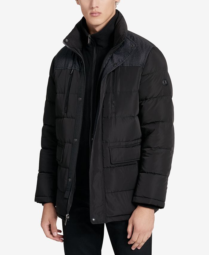 Calvin Klein Men's Premium Puffer Coat & Reviews - Coats & Jackets ...