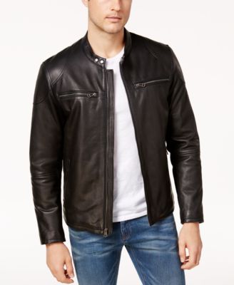 Cole Haan - Men's Leather Moto Jacket