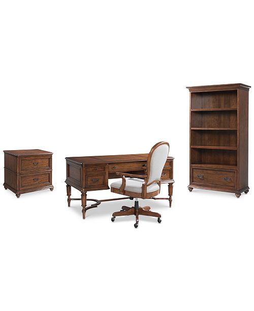 Furniture Clinton Hill Cherry Home Office Furniture 4 Pc Set