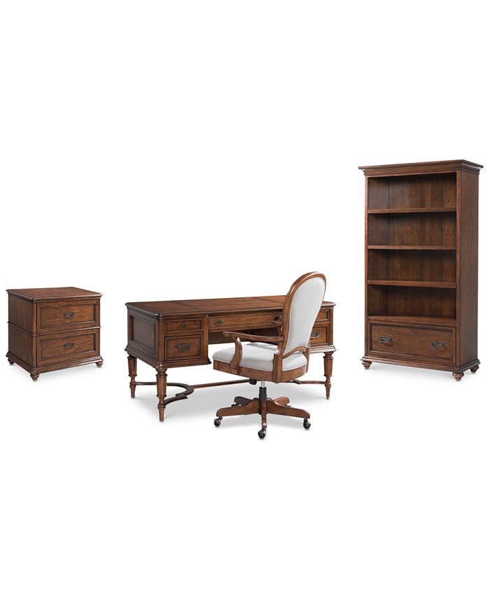 Furniture Clinton Hill Cherry Home Office Furniture, 4Pc. Set (Writing