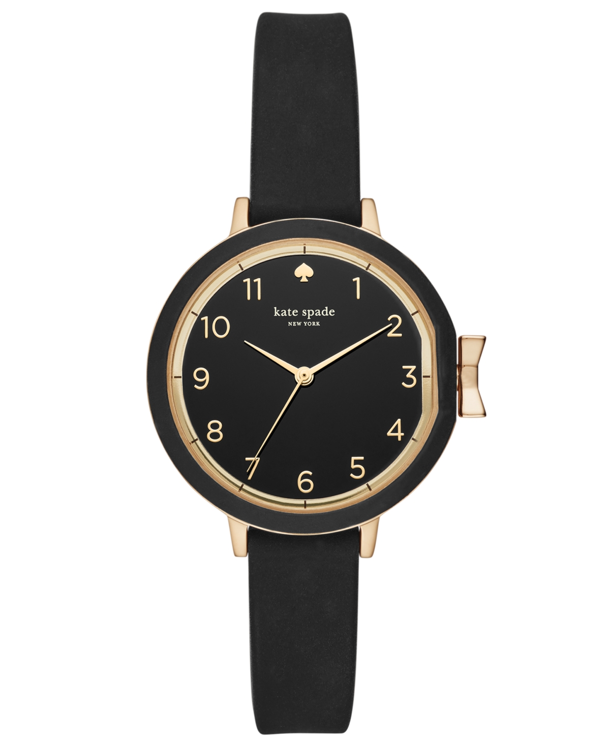 kate spade new york Women's Park Row Black Silicone Strap Watch 34mm &  Reviews - All Watches - Jewelry & Watches - Macy's