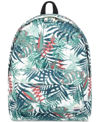 Roxy - Leaf-Print Canvas Backpack