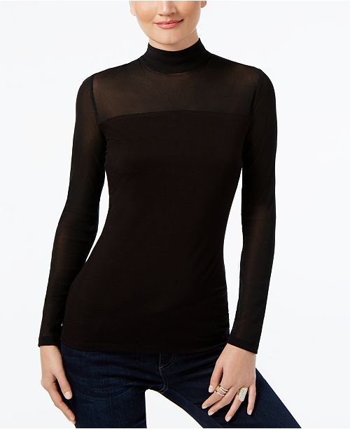 Inc Mock Turtleneck Illusion Top Created For Macy S