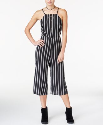 Material Girl - Juniors' Striped Gaucho Jumpsuit