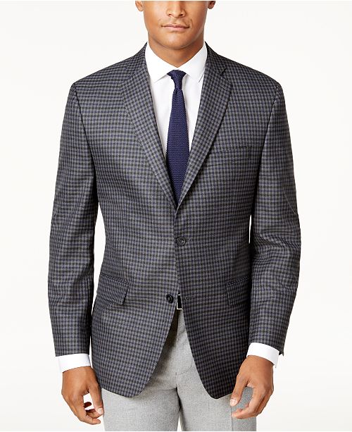 Michael Kors Michael Kors Men's ClassicFit Gray Check Sport Coat