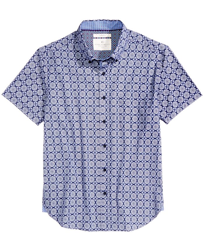 ConStruct Con.Struct Men's Delano Mosaic-Print Shirt, Created for Macy ...