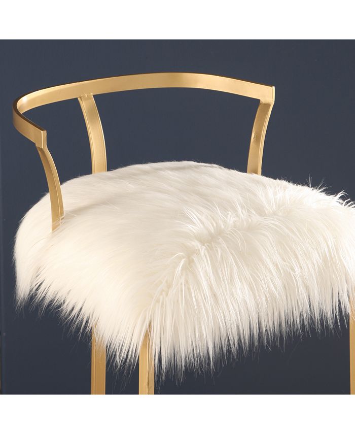 Abbyson Living Gisele Faux Fur Bar Stool Macy's