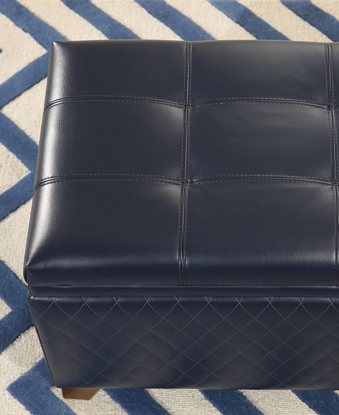 Furniture Mason Quilted Storage Ottoman, Quick Ship Macy's