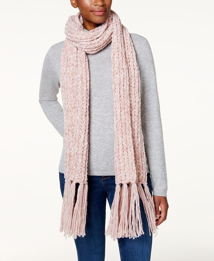 INC International Concepts I.N.C. Chenille Fringe Skinny Scarf