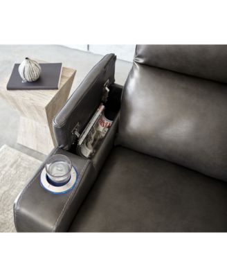 Furniture CLOSEOUT! Oaklyn Fabric & Leather Sofa Collection 