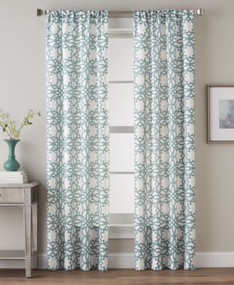 CHF - Lotus Harmony 40" x 95" Geometric Print Curtain Panel