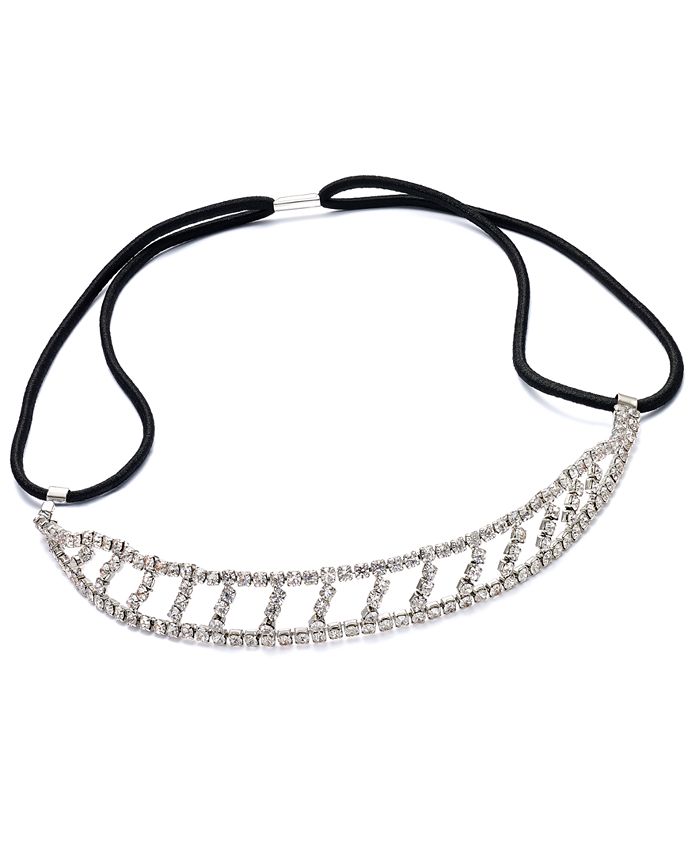 INC International Concepts I.N.C. SilverTone Crystal Ladder Headband