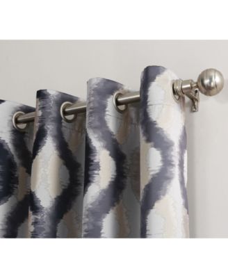 Corbin Watercolor Ogee Room Darkening Grommet Curtain Panel