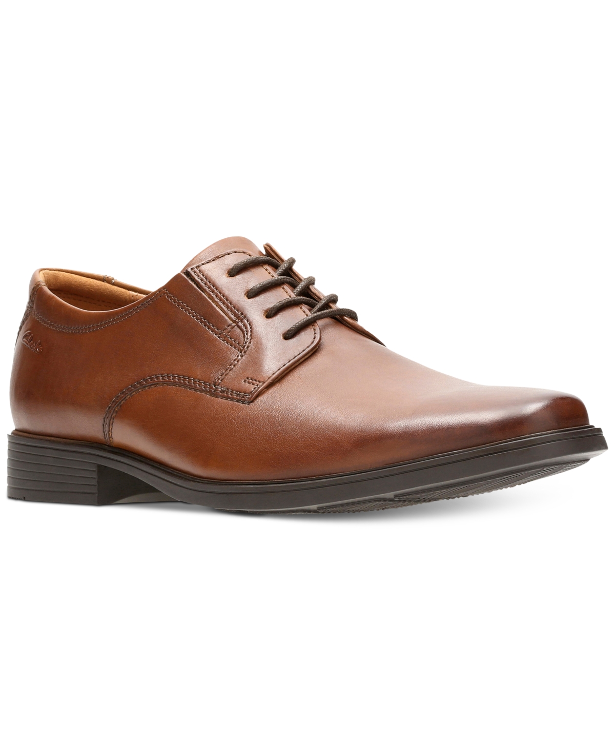 Collection Men's Tilden Plain-Toe Oxford Dress Shoes - Dark Tan Leather
