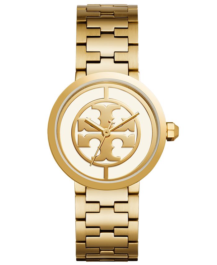 Tory Burch Women's Reva Gold-Tone Stainless Steel Bracelet Watch 36mm &  Reviews - All Watches - Jewelry & Watches - Macy's