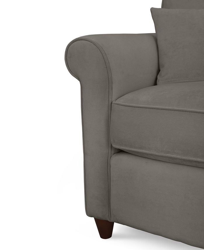 Furniture Lidia 82" Fabric 2Pc. Reversible Chaise Sectional Sofa with