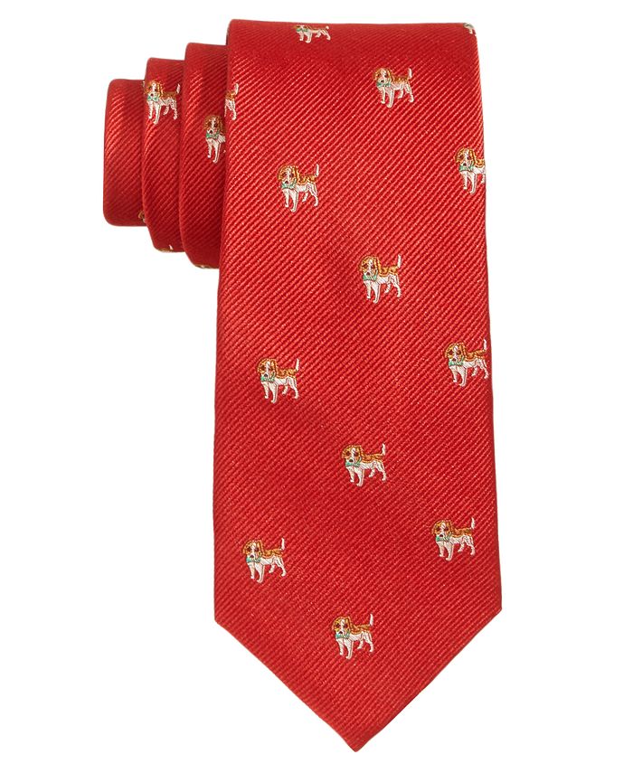 Dog print tie cheap
