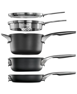 Calphalon Premier 10-Pc. Space-Saving Hard Anodized Non-Stick Cookware Set, Created for Macy's