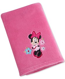 Disney Minnie Mouse Hello Gorgeous Embroidered Appliqué Plush Blanket 