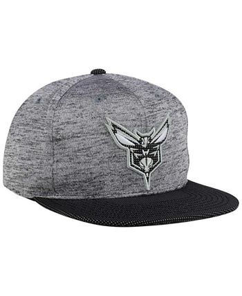 Mitchell & Ness Charlotte Hornets Dark Heather Wool Snapback Hat - Adjustable NBA Cap - View #2