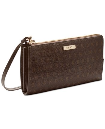 DKNY Small Bryant Zip Wristlet Navy main image 0