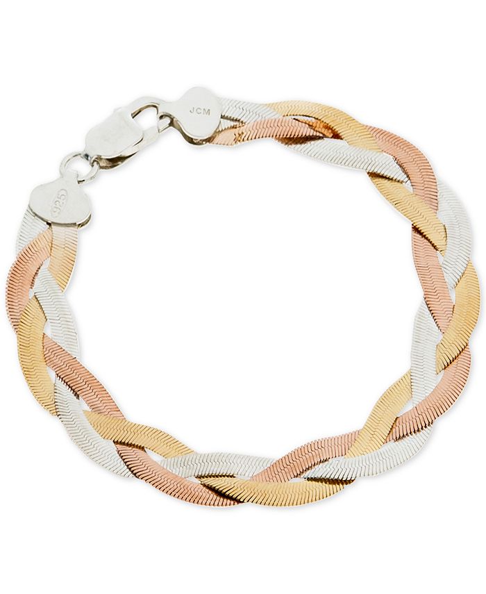 Giani Bernini Tricolor Braided Bracelet, Created for Macy's - Macy's