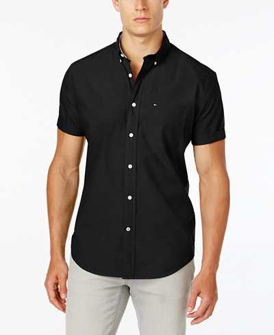 Tommy Hilfiger Big and Tall Men's Maxwell Short-Sleeve Button-Down ...