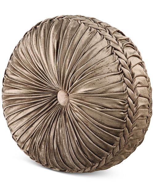 J Queen New York Bradshaw Tufted 15 X 2 Round Decorative Pillow